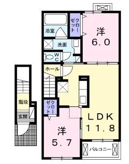 カーサ・プリムローズ（205） 間取り図画像