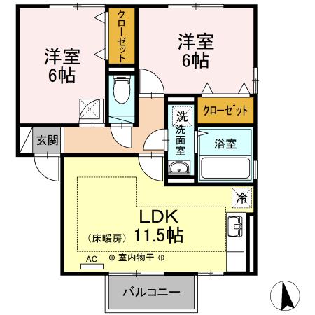 サザンスクエア（C102） 間取り図画像