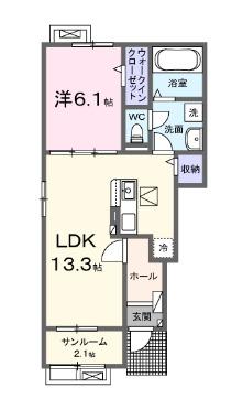 カーサ　フェリーチェ　Ａ（101） 間取り図画像