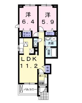 ソレアード・K　壱番館（101） 間取り図画像