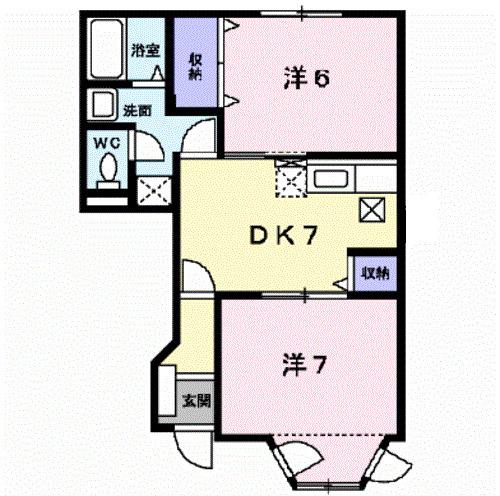 レインボーヒルズ（102） 間取り図画像