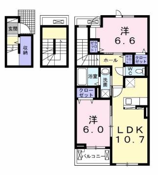 ヴィクトワールⅡ（302） 間取り図画像