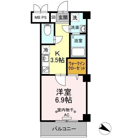 グリーンフィールド（406） 間取り図画像