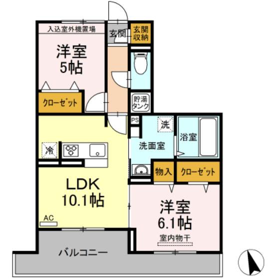 サザンヒルズ（302） 間取り図画像