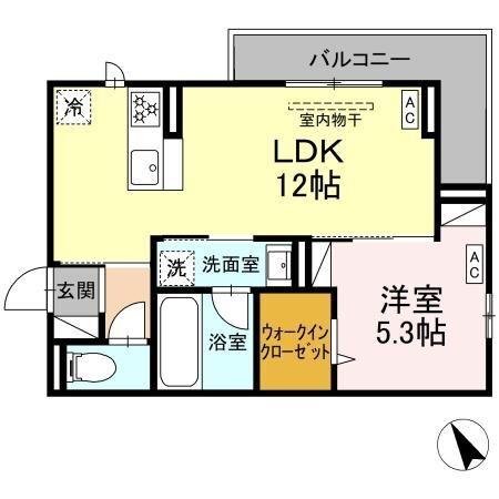 セステナリー西ノ内（301） 間取り図画像