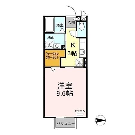 ラフォーレ山崎　Ａ（203） 間取り図画像