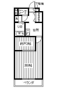 郡山市新屋敷マンション 間取り図画像