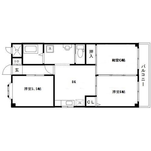郡山市方八町マンション 間取り図画像