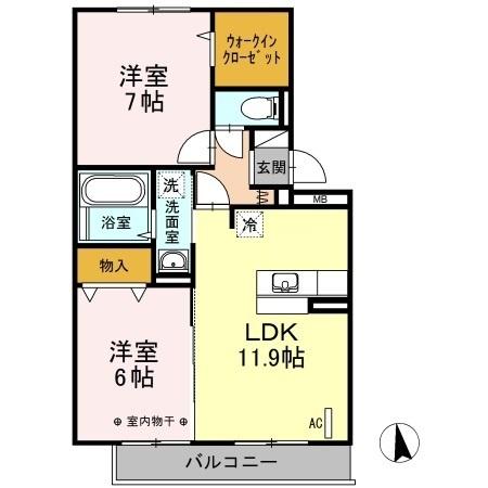 ウィル　Ａ（306） 間取り図画像