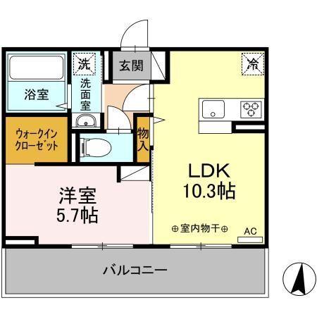 モンテ・リーヴル（302） 間取り図画像