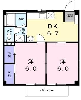 ニューシティＷＡＴＡＮＡＢＥ（201） 間取り図画像