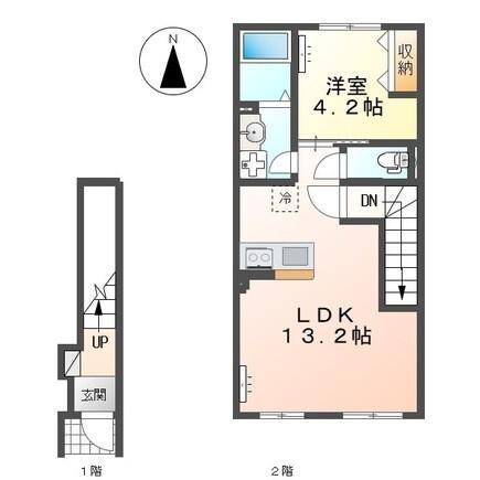 仮）富久山福原町裏新築アパート（201） 間取り図画像
