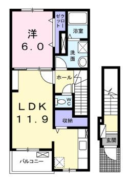 テラス八山田（201） 間取り図画像