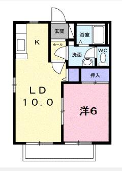 グレースヒルズＨＡＧＡ　Ⅰ（203） 間取り図画像