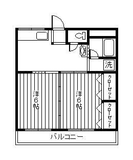 郡山市安積町アパート 間取り図画像