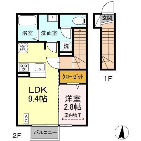 あさか野ハイツ（202） 間取り図画像