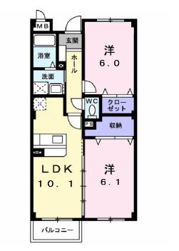 ルネサンス　サルタＢ（305） 間取り図画像