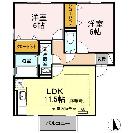 サザンスクエア（C201） 間取り図画像
