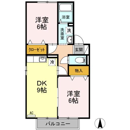 リビングタウン安積Ａ（101） 間取り図画像
