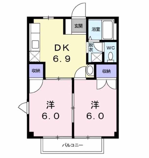 メゾン・ラ・ボヌールⅤ（205） 間取り図画像