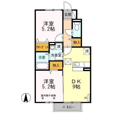 メゾン・ド・レサン（102） 間取り図画像