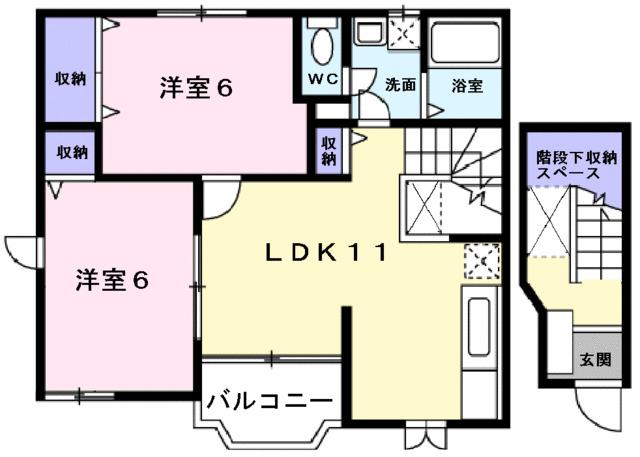 ゆとりッチヒルズⅡ（201） 間取り図画像