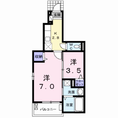 シャーロットⅡ（107） 間取り図画像