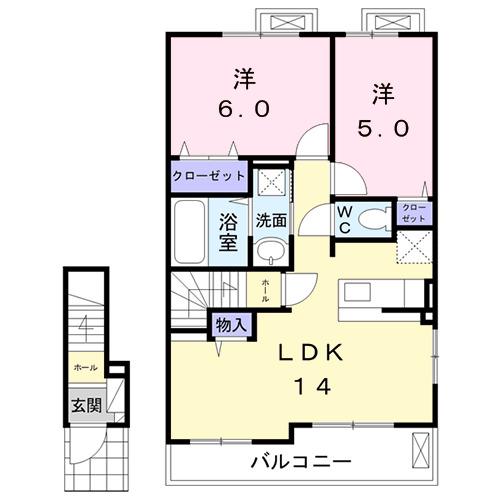 プルチーノⅡ（205） 間取り図画像