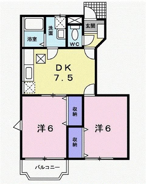 アルモニィⅠ（102） 間取り図画像