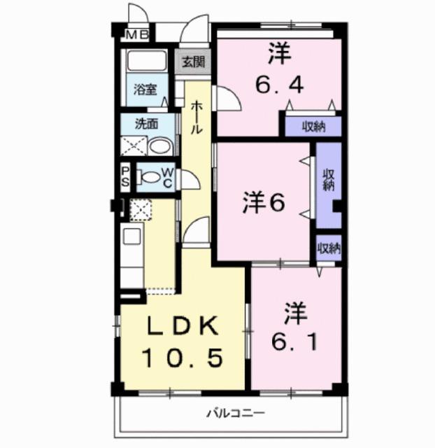 グランヒルⅡ（203） 間取り図画像