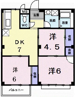 パークハイツ小原田（105） 間取り図画像