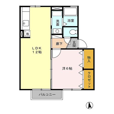 シャローム　Ｂ（203） 間取り図画像
