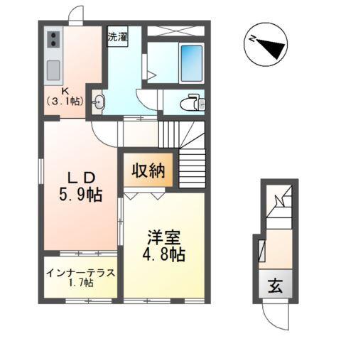 シャトー開成 間取り図画像