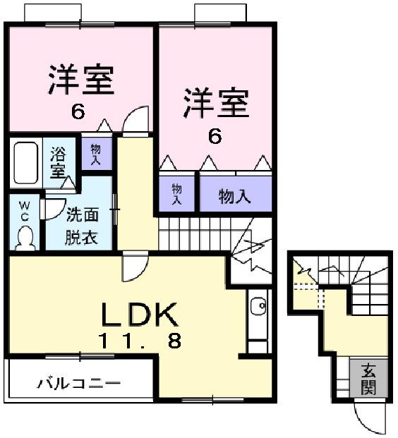 ステイブル（202） 間取り図画像