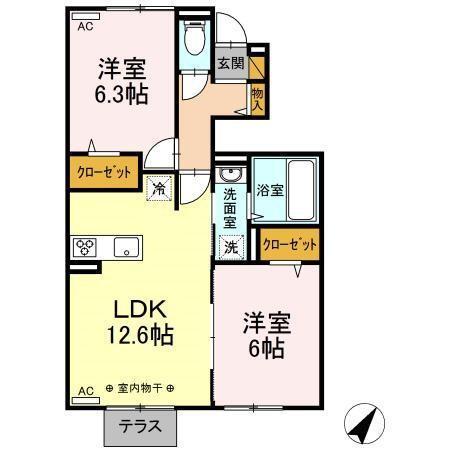 ペニーレイン（102） 間取り図画像