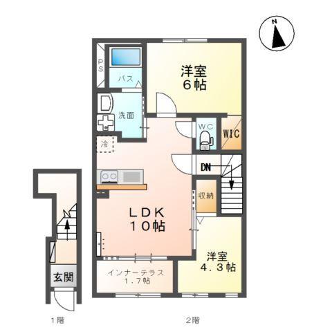 仮）富久山町久保田石鼻新築アパート 間取り図画像