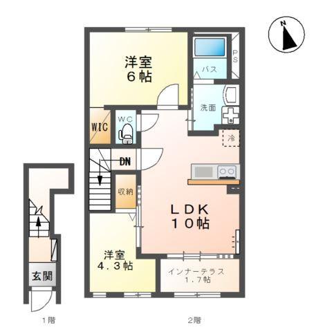 仮）富久山町久保田石鼻新築アパート 間取り図画像