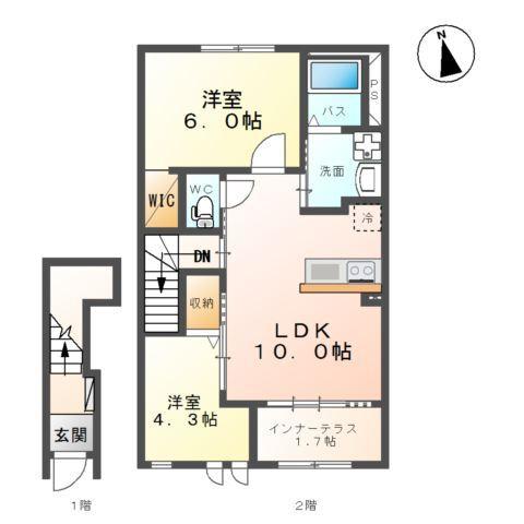 仮）笹川1丁目新築アパート 間取り図画像