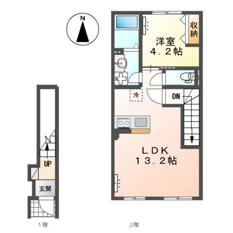 仮）富久山福原町裏新築アパート 間取り図画像