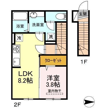 第一洗心コーポ（202） 間取り図画像