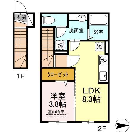 第一洗心コーポ（201） 間取り図画像