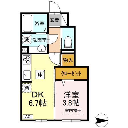 第一洗心コーポ（105） 間取り図画像