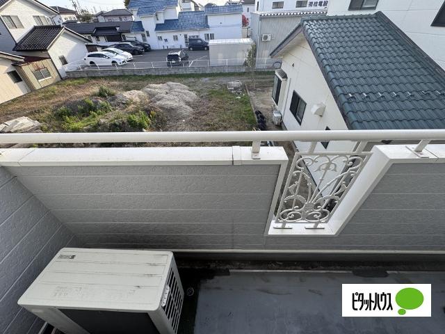 郡山市安積町日出山アパート バルコニー