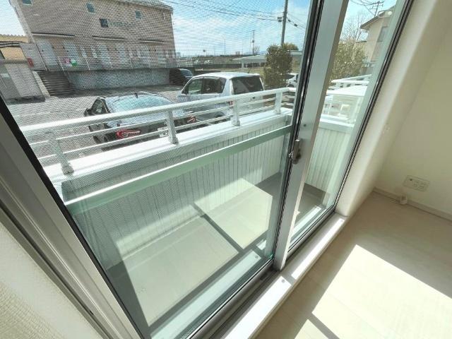 郡山市八山田西アパート バルコニー