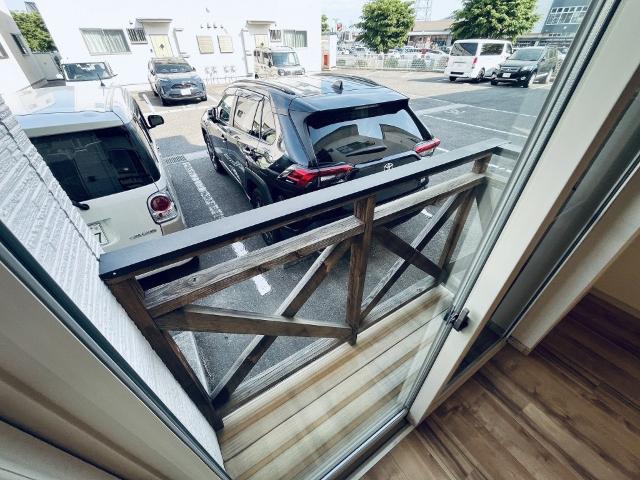 郡山市日和田町アパート バルコニー