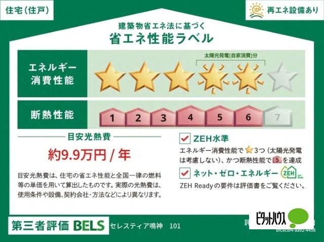 セレスティア鳴神（0201） 省エネ性能表示ラベル