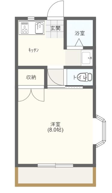 田村町徳定アパート 間取り図画像