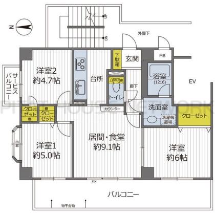  間取り図写真