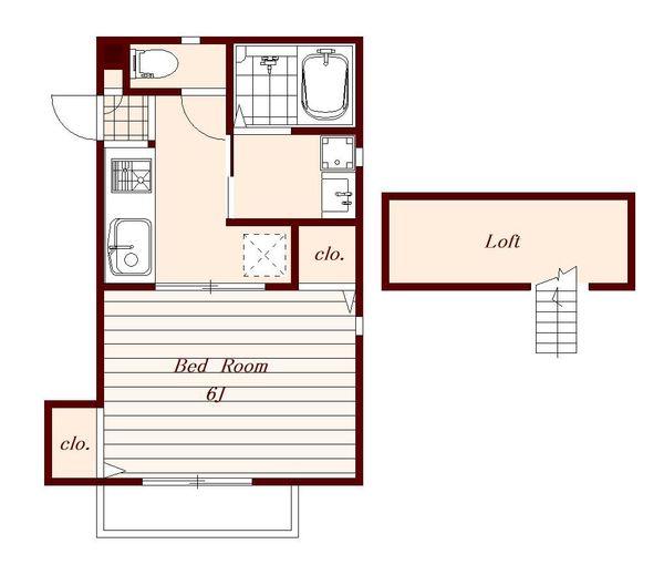 ※反転の間取り図です