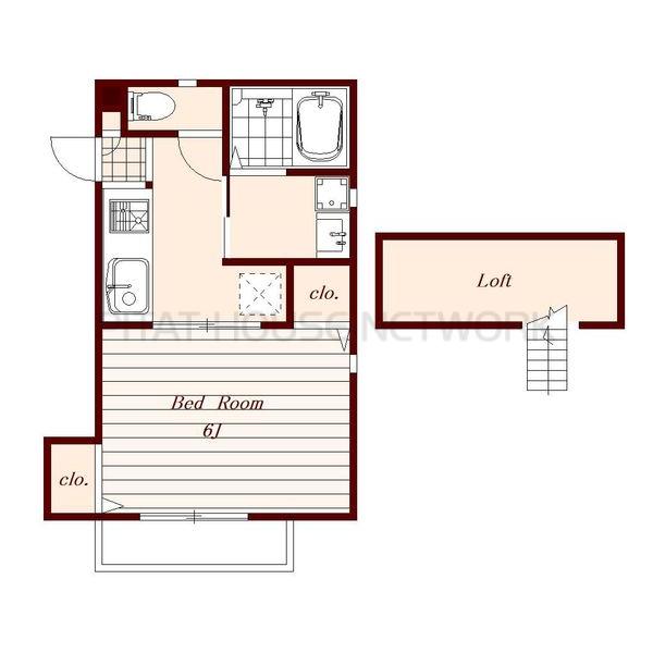 ※反転の間取り図です